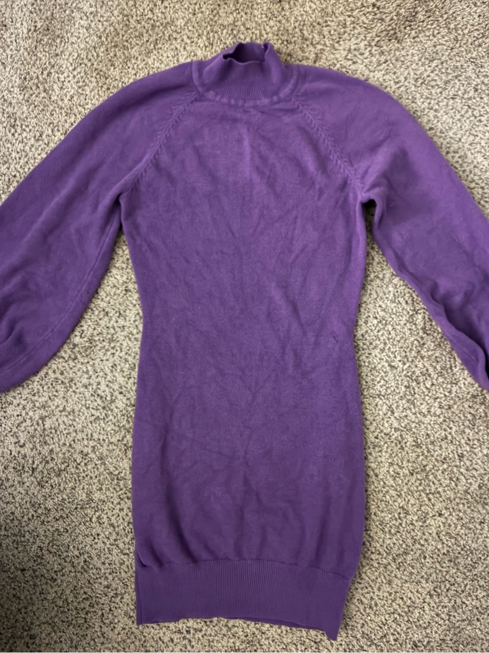 Mini Purple Sweater Dress